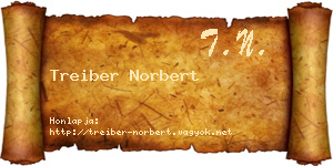 Treiber Norbert névjegykártya